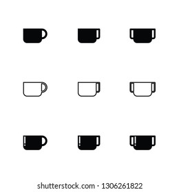 mug coffee or tea vector black white