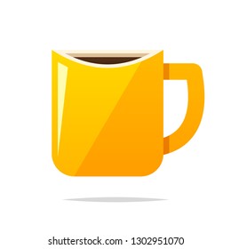 Mug of coffee vector isolated illustration