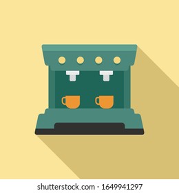 Mug cofffee machine icon. Flat illustration of mug cofffee machine vector icon for web design