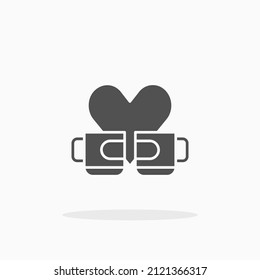 Mug Couple glyph icon. Can be used for digital product, presentation, print design and more.