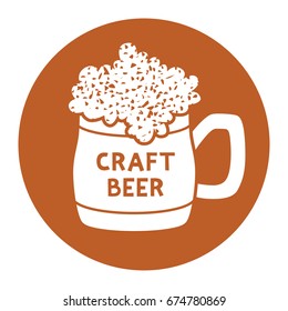 Mug of craft beer icon