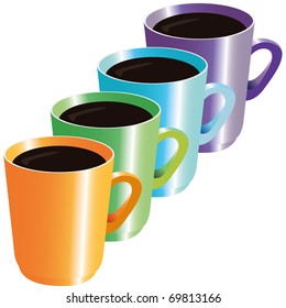 mug cup for coffee and hot tea in a break from work