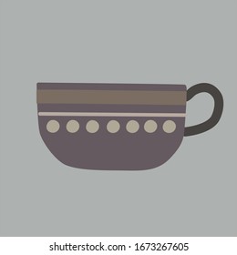 Mug. A cup. Cup for coffee. Cup for tea. Vector illustration cup. Vector illustration.