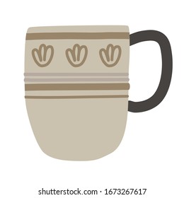 Mug. A cup. Cup for coffee. Cup for tea. Vector illustration cup. Vector illustration.