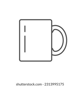 Mug or cup line icon