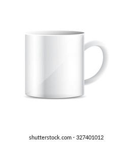 mug of cup on white background isolate vector illustration eps 10