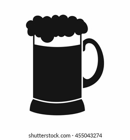 Mug of dark beer icon in simple style isolated vector illustration