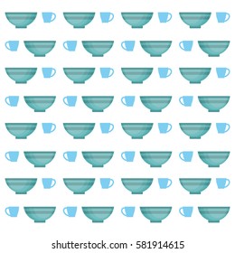 Mug and deep plate icon vector illustration graphic design