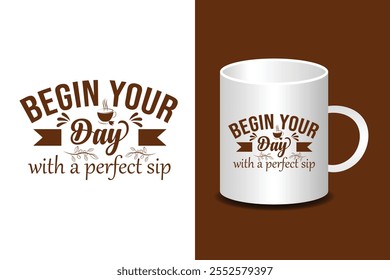 Mug Design, Begin your day with a perfect sip, coffee mug design