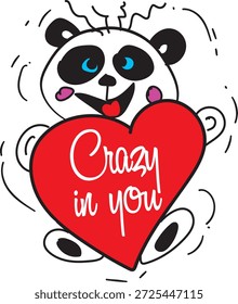Mug Design Valentine Panda Crazy