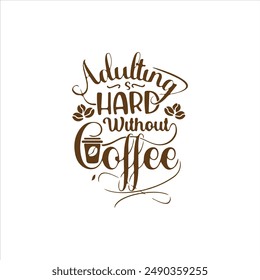 Ilustración vectorial de diseño de taza con tipografía