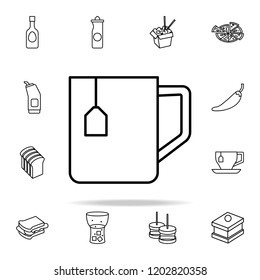 mug with disposable tea bag icon. Fast food icons universal set for web and mobile