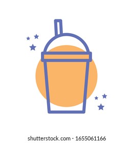 taxista estilo línea de bloques diseño ícono, Bebida menú líquido restaurante almuerzo cocina y comida tema vectorial ilustración