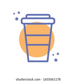 taxista estilo línea de bloques diseño ícono, Bebida menú líquido restaurante almuerzo cocina y comida tema vectorial ilustración
