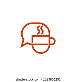 mug drink talk cafe symbol geometric overlapping decoration vector