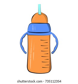 Mug drinker for a child. Isolated on a white background. Vector illustration. Icon eps10