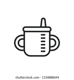 mug for feeding vector  icon 