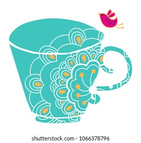 Mug with flower
