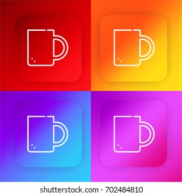 Mug four color gradient app icon set