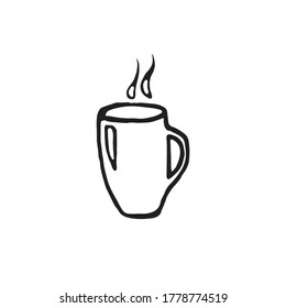 Icono del vector del doodle dibujado a mano, aislado en fondo blanco