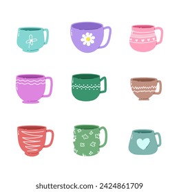 Mug hand drawn vector illustration