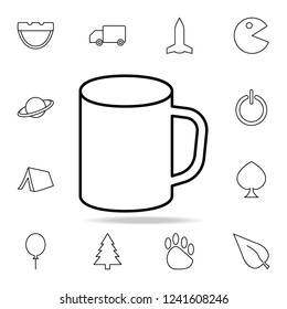 mug with a handle icon. Detailed set of simple icons. Premium graphic design. One of the collection icons for websites, web design, mobile app