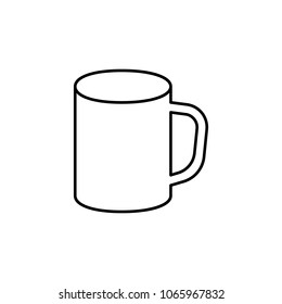 mug with a handle icon. Element of simple icon for websites, web design, mobile app, info graphics. Thin line icon for website design and development, app development on white background