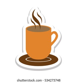 mug with hot beverage icon image 
