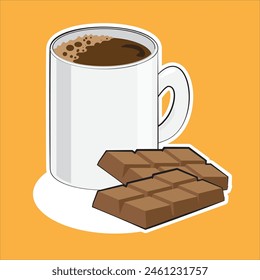 una taza de chocolate caliente