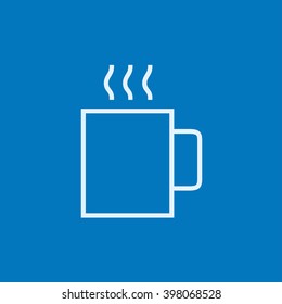 Mug of hot drink line icon.