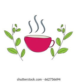 Mug with hot herbal drink