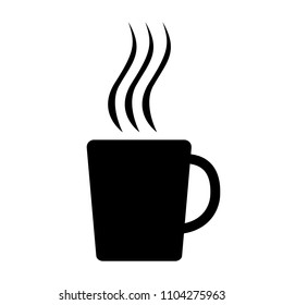 Mug icon black silhouette