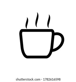 Mug Icon. Breakfast, Hot Drink Symbol - Vector