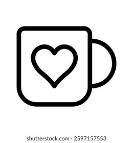 mug icon color editable on white background