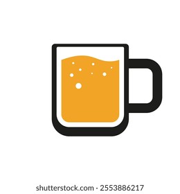 Mug icon. Colored silhouette. Front side view. Vector simple flat graphic illustration. Isolated object on white background. Isolate.