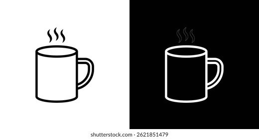 Mug icon concept stroke on white background