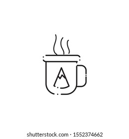mug icon design, Camping forest adventure lifestyle summer travel and outdoor theme Vector illustration