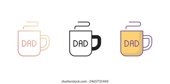Mug icon design with white background stock illustration