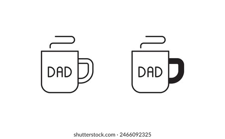 Mug icon design with white background stock illustration