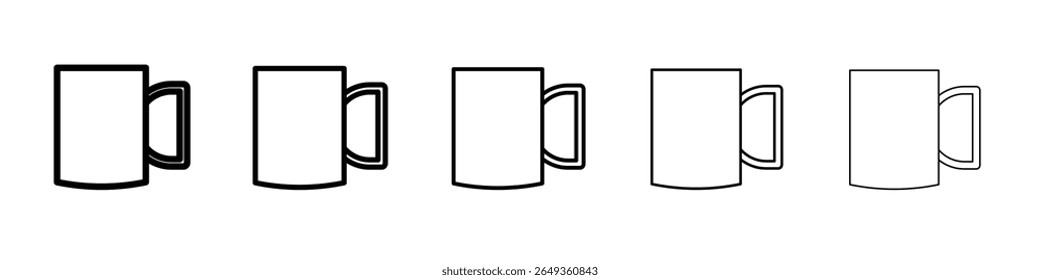 mug icon Flat design on isolated background