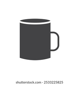 Icono de taza Conjunto de contorno simple plano
