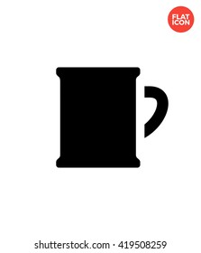 Mug Icon Flat Style Isolated Vector Illustration