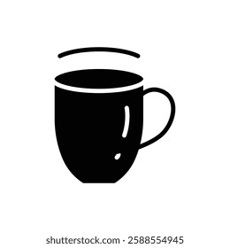 Mug icon Flat vector set outline