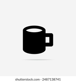 Mug icon flat. Vector Mug symbol