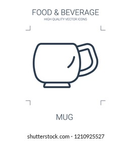 mug icon. high quality line mug icon on white background. from food collection flat trendy vector mug symbol. use for web and mobile