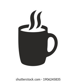 Mug icon. Hot drink. Tea, coffee. Vector icon isolated on white background.