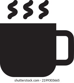 Mug icon. Hot drink. Tea, coffee. Vector icon isolated on white background.