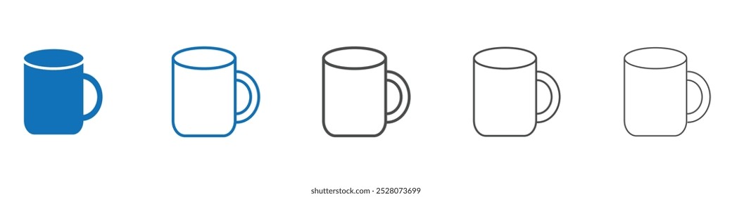 Mug icon Isolated flat vector in outline