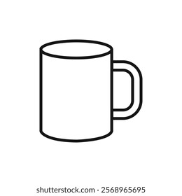 Mug icon Isolated flat vector in outline