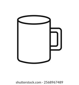 Mug icon Isolated flat vector in outline